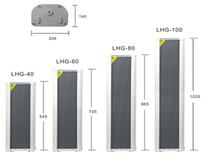 LHG-40/60/80/100/120防水音柱推荐：炫笛室外广播方案